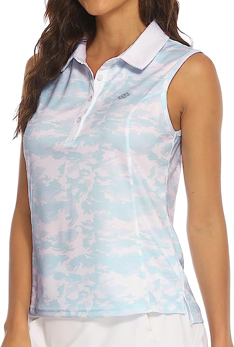 Women's Sleeveless Golf Tennis Shirts Lightweight Wicking Quick Dry UPF 50+ - morefiz