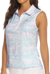 Women's Sleeveless Golf Tennis Shirts Lightweight Wicking Quick Dry UPF 50+ - morefiz