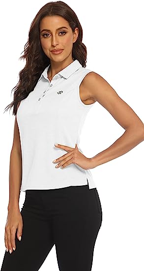 Women's Sleeveless Golf Tennis Shirts Lightweight Wicking Quick Dry UPF 50+ - morefiz