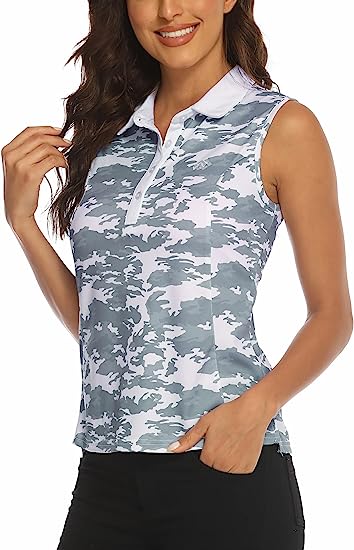 Women's Sleeveless Golf Tennis Shirts Lightweight Wicking Quick Dry UPF 50+ - morefiz