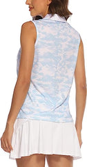 Women's Sleeveless Golf Tennis Shirts Lightweight Wicking Quick Dry UPF 50+ - morefiz