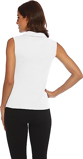 Women's Sleeveless Golf Tennis Shirts Lightweight Wicking Quick Dry UPF 50+ - morefiz