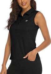 Women's Sleeveless Golf Tennis Shirts Lightweight Wicking Quick Dry UPF 50+ - morefiz