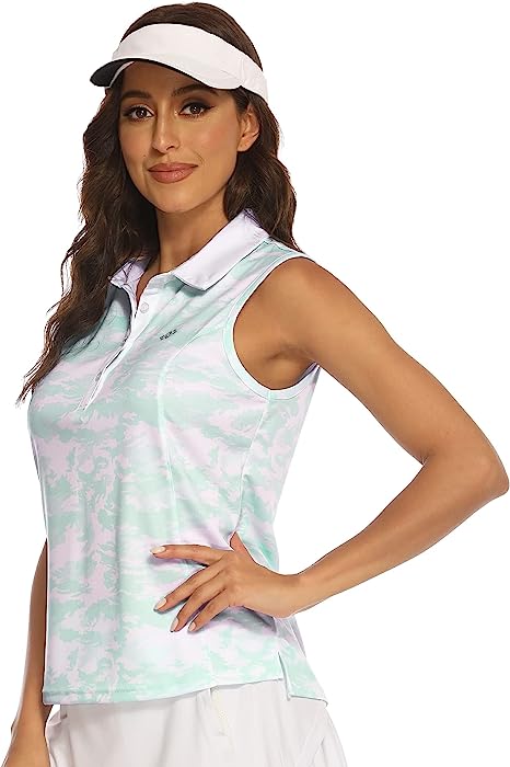 Women's Sleeveless Golf Tennis Shirts Lightweight Wicking Quick Dry UPF 50+ - morefiz