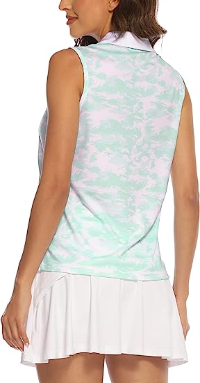 Women's Sleeveless Golf Tennis Shirts Lightweight Wicking Quick Dry UPF 50+ - morefiz