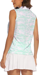 Women's Sleeveless Golf Tennis Shirts Lightweight Wicking Quick Dry UPF 50+ - morefiz