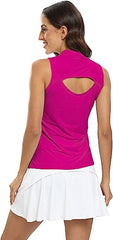 Women's Sleeveless Shirts V Neck Sport Tank Top UPF50+ - morefiz