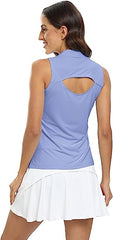 Women's Sleeveless Shirts V Neck Sport Tank Top UPF50+ - morefiz