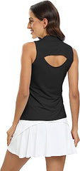 Women's Sleeveless Shirts V Neck Sport Tank Top UPF50+ - morefiz