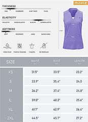 Women's Sleeveless Shirts V Neck Sport Tank Top UPF50+ - morefiz