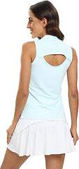 Women's Sleeveless Shirts V Neck Sport Tank Top UPF50+ - morefiz