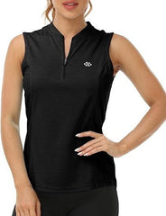 Women's Sleeveless Tennis Shirt 50+ Sun Protection Sportswear T-Shirts - morefiz