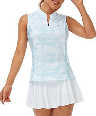 Women's Sleeveless Tennis Shirt 50+ Sun Protection Sportswear T-Shirts - morefiz