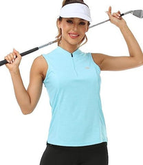 Women's Sleeveless Tennis Shirt 50+ Sun Protection Sportswear T-Shirts - morefiz