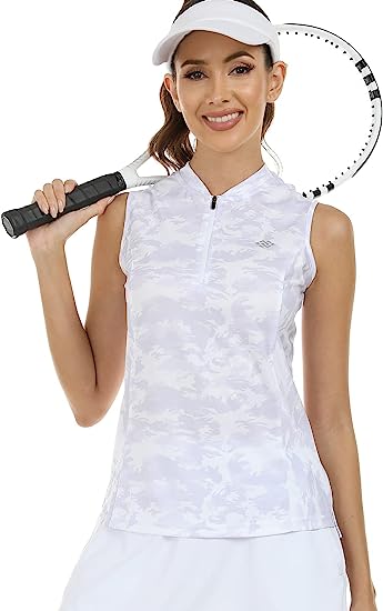 Women's Sleeveless Tennis Shirt 50+ Sun Protection Sportswear T-Shirts - morefiz