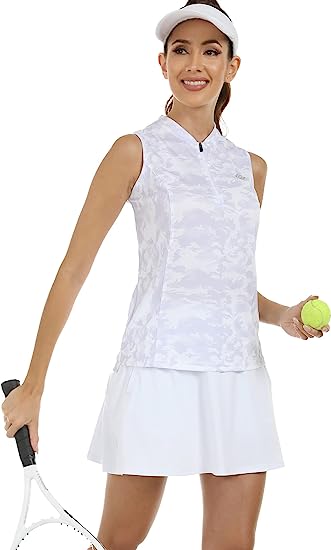 Women's Sleeveless Tennis Shirt 50+ Sun Protection Sportswear T-Shirts - morefiz