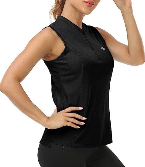 Women's Sleeveless Tennis Shirt 50+ Sun Protection Sportswear T-Shirts - morefiz