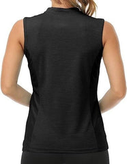 Women's Sleeveless Tennis Shirt 50+ Sun Protection Sportswear T-Shirts - morefiz