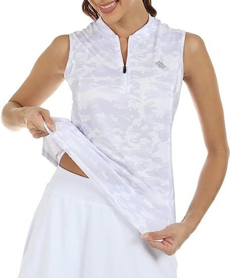 Women's Sleeveless Tennis Shirt 50+ Sun Protection Sportswear T-Shirts - morefiz