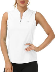 Women's Sleeveless Tennis Shirt 50+ Sun Protection Sportswear T-Shirts - morefiz