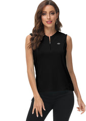 Women's Sleeveless Tennis Shirt Golf Shirts for + Quick Dry Sportswear T-Shirts - morefiz