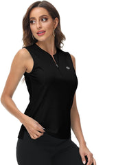 Women's Sleeveless Tennis Shirt Golf Shirts for + Quick Dry Sportswear T-Shirts - morefiz