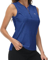 Women's Sleeveless Tennis Shirt Golf Shirts for + Quick Dry Sportswear T-Shirts - morefiz