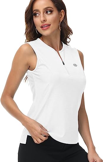 Women's Sleeveless Tennis Shirt Golf Shirts for + Quick Dry Sportswear T-Shirts - morefiz