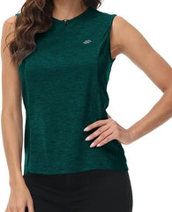 Women's Sleeveless Tennis Shirt Golf Shirts for + Quick Dry Sportswear T-Shirts - morefiz