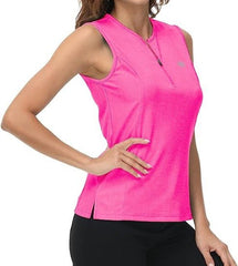 Women's Sleeveless Tennis Shirt Golf Shirts for + Quick Dry Sportswear T-Shirts - morefiz