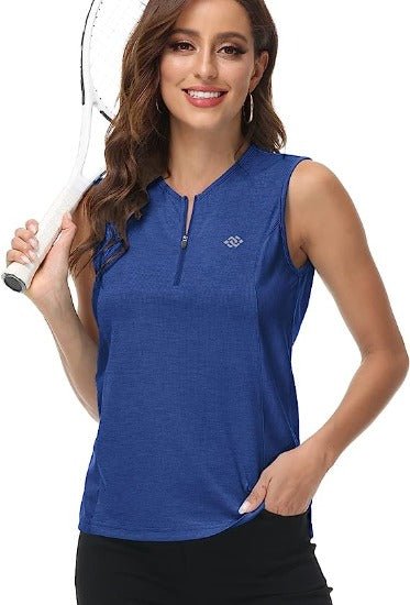 Women's Sleeveless Tennis Shirt Golf Shirts for + Quick Dry Sportswear T-Shirts - morefiz