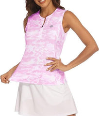 Women's Sleeveless Tennis Shirt Golf Shirts for + Quick Dry Sportswear T-Shirts - morefiz