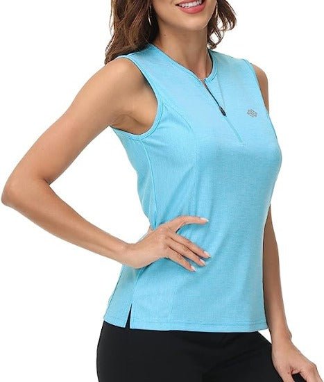 Women's Sleeveless Tennis Shirt Golf Shirts for + Quick Dry Sportswear T-Shirts - morefiz