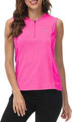 Women's Sleeveless Tennis Shirt Golf Shirts for + Quick Dry Sportswear T-Shirts - morefiz