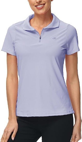 Women's UPF 50+ Short Sleeve Golf Tennis Polo Shirt Quick Dry Workout Active T-Shirt - morefiz