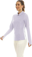 Womens Zipper Golf Shirts Long Shirts UPF50+ - morefiz