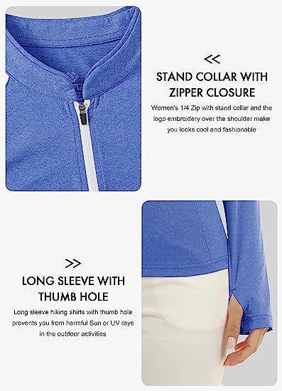 Women's Zipper Golf Tennis Polo Shirts Long Sleeve Quick Dry Tops Slim - morefiz